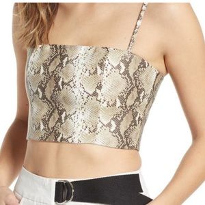 Tiger Mist Viper Bandeau Snakeskin crop Large